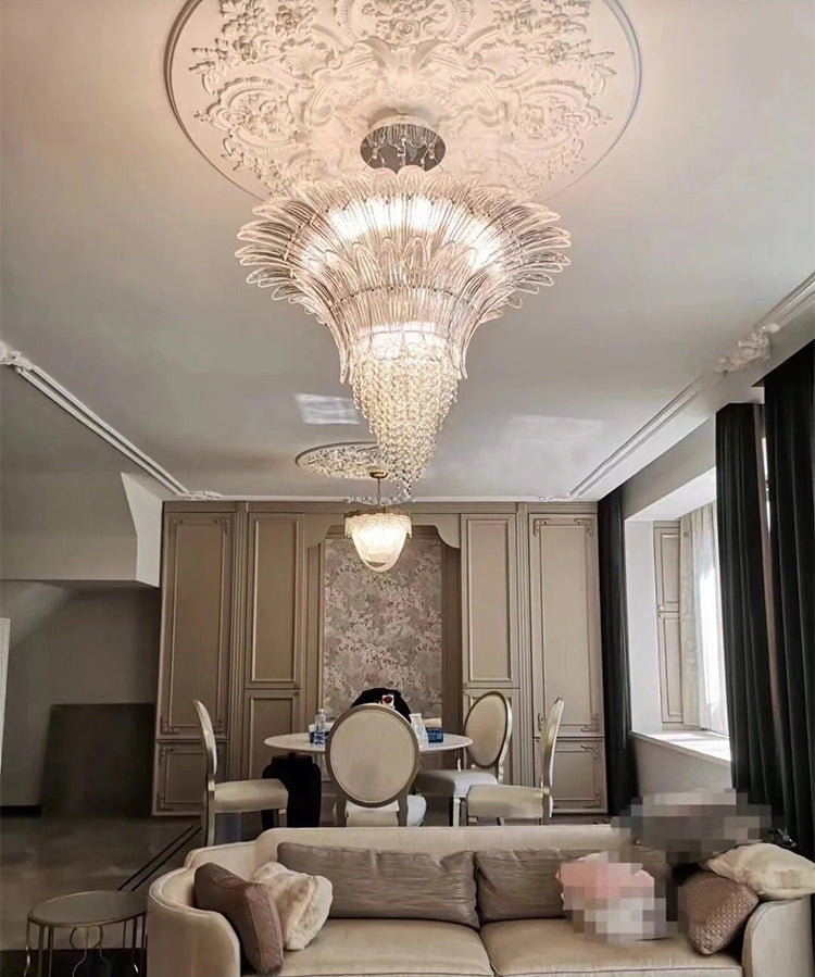 Vintage crystal chandelier Murano hall main light