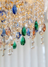 Load image into Gallery viewer, Golden rectangular restaurant crystal lamp American style chandelier
