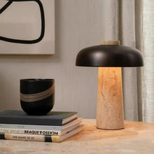 Load image into Gallery viewer, Mushroom desk lamp creative bedside lamp stone
