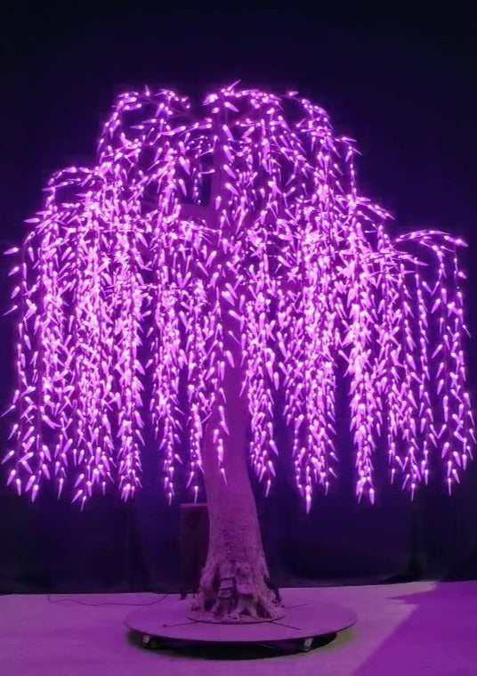 DMX512 smart controlled Multi color large outdoor LED willow tree lights 11ft (3.5m)