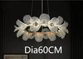 Florae glass flower chandelier Dia60CM white light