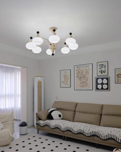 Load image into Gallery viewer, 5 8 Lamp head Large chandelier glass chandelier
