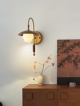 Load image into Gallery viewer, Copper glass LED wall lamp
