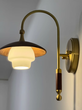 Load image into Gallery viewer, Copper glass LED wall lamp
