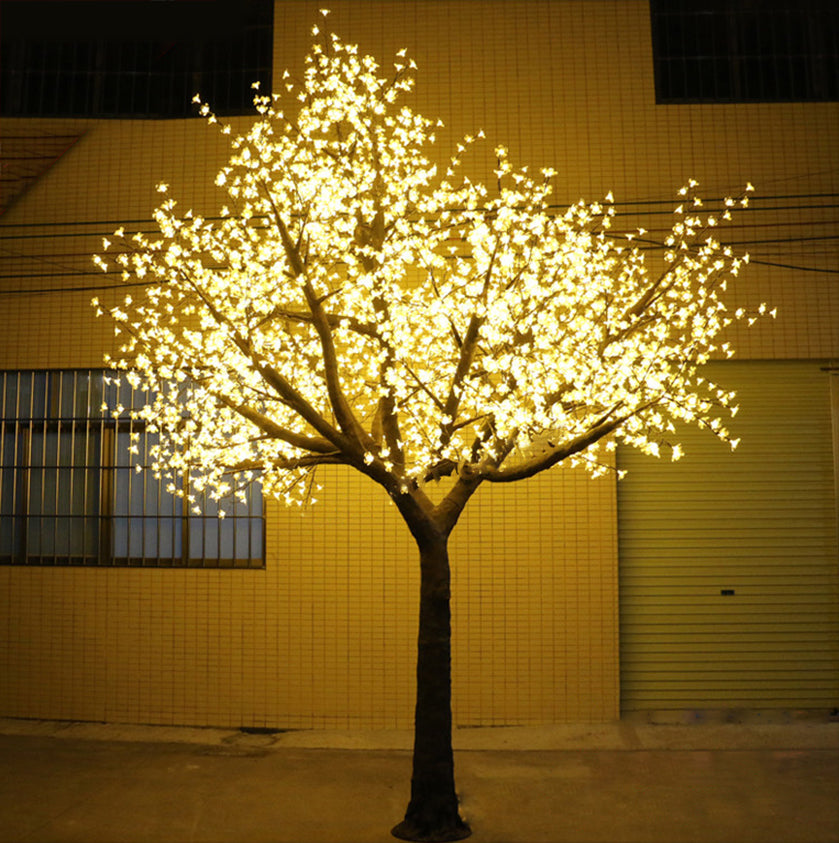 Full view of super high simulation cherry blossom tree light height 4.5m width 3.3m for plaza, mall and event installations