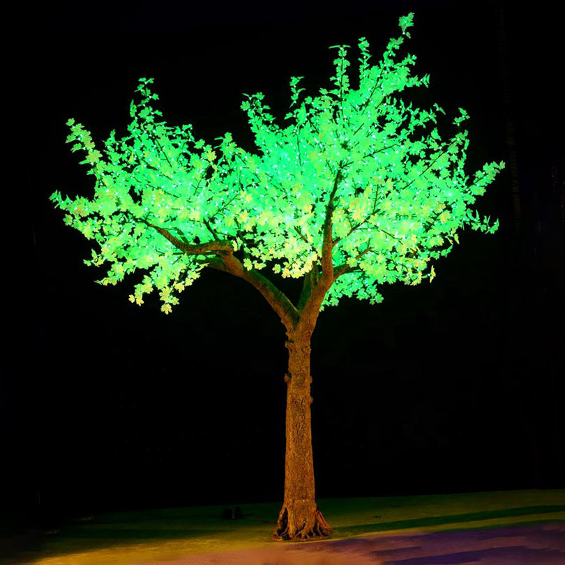Front full view of super high simulation maple tree light height 4.5m width 3.3m for plaza and mall installations