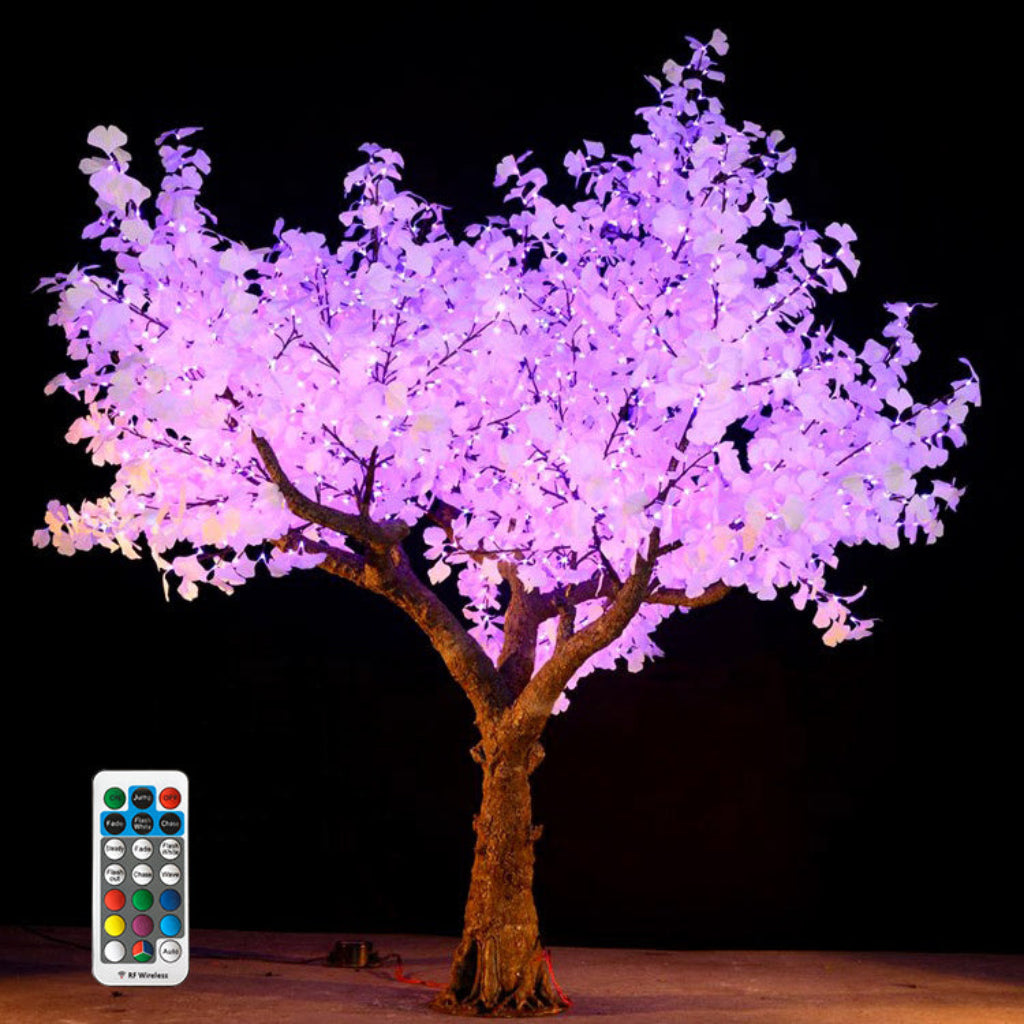 RGBW LED simulation ginkgo tree light at night for outdoor commercial decoration (IP65)