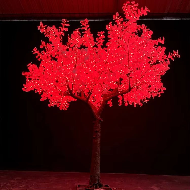 RGBW color changing ginkgo tree light 4.5m for festival lighting projects, events and seasonal displays