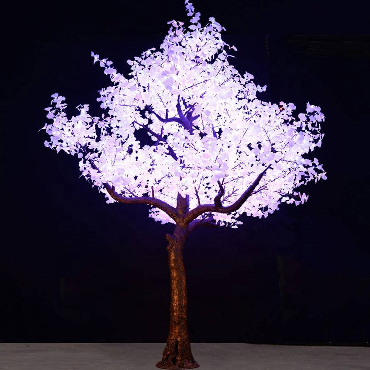 RGBW color changing ginkgo tree light 4.5m for festival lighting projects, events and seasonal displays