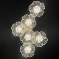Warm white 6 flowers glass wall lamp creative design flower lamp