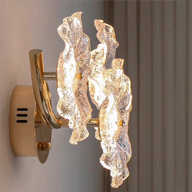 Glass wall lamp creative design flower lamp