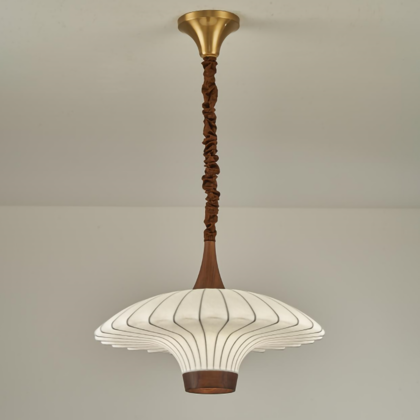 Vintage walnut copper room dining room study chandelier