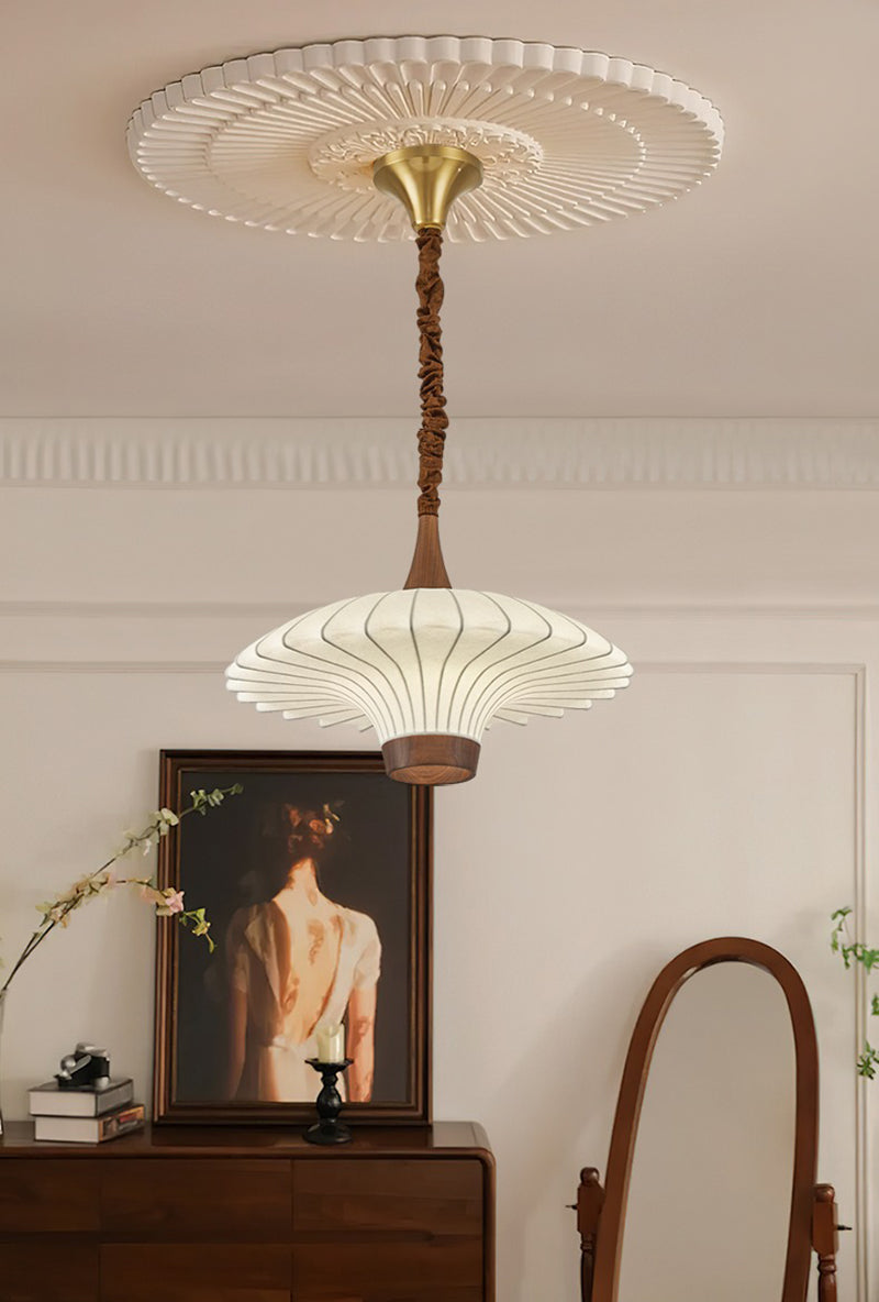 Vintage walnut copper room dining room study chandelier