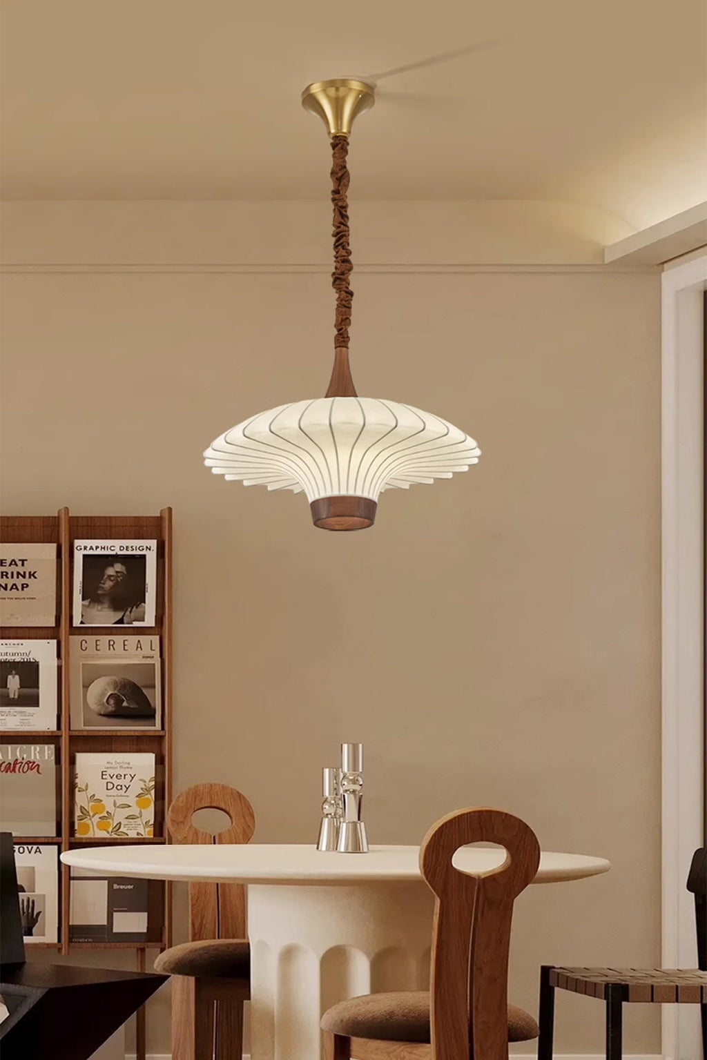 Vintage walnut copper room dining room study chandelier