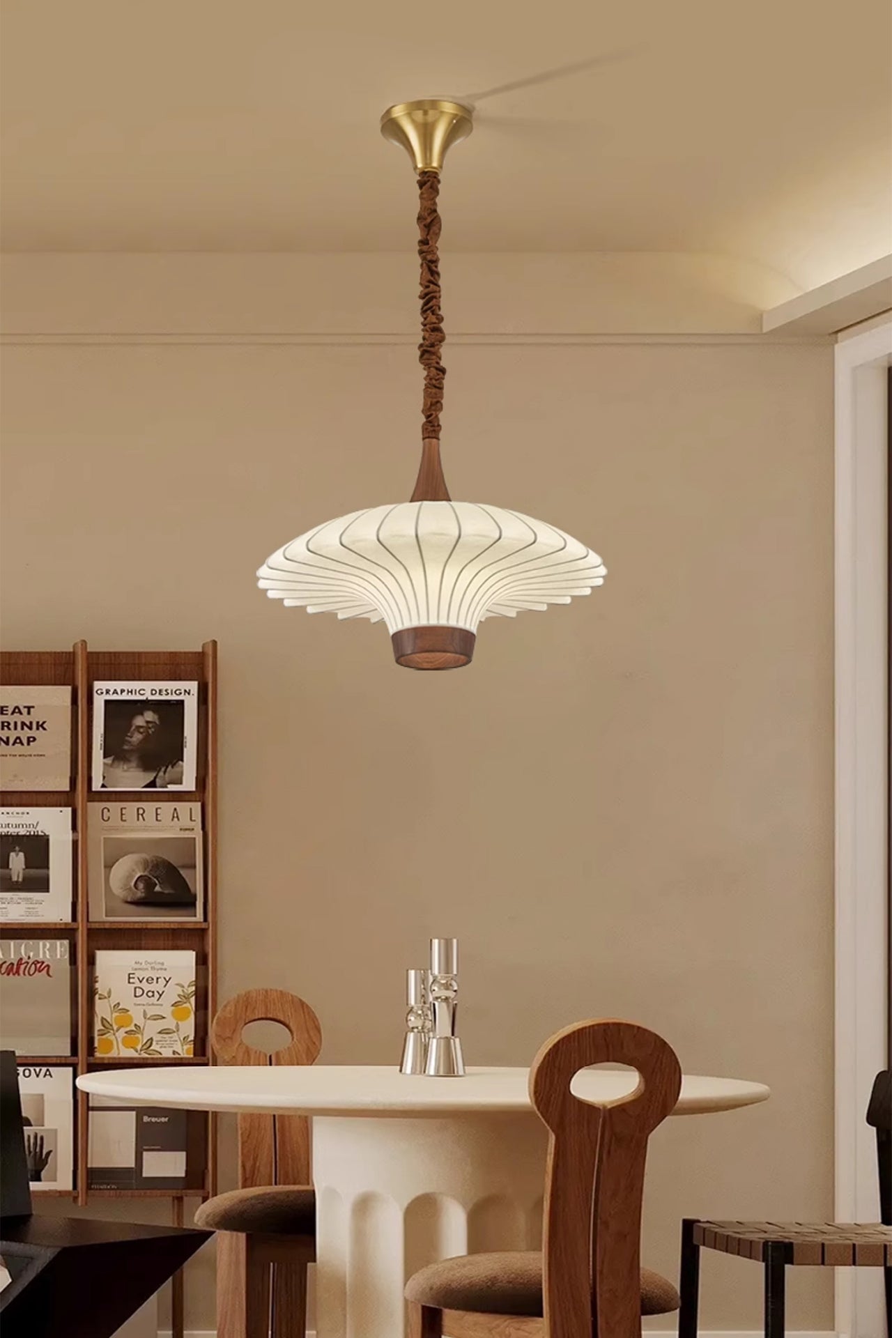 Vintage walnut copper room dining room study chandelier