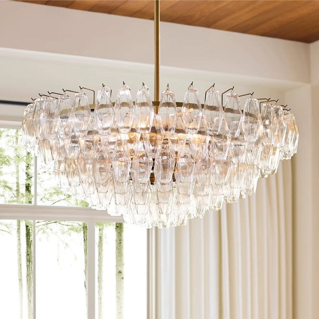 Vintage chandelier villa glass lamps