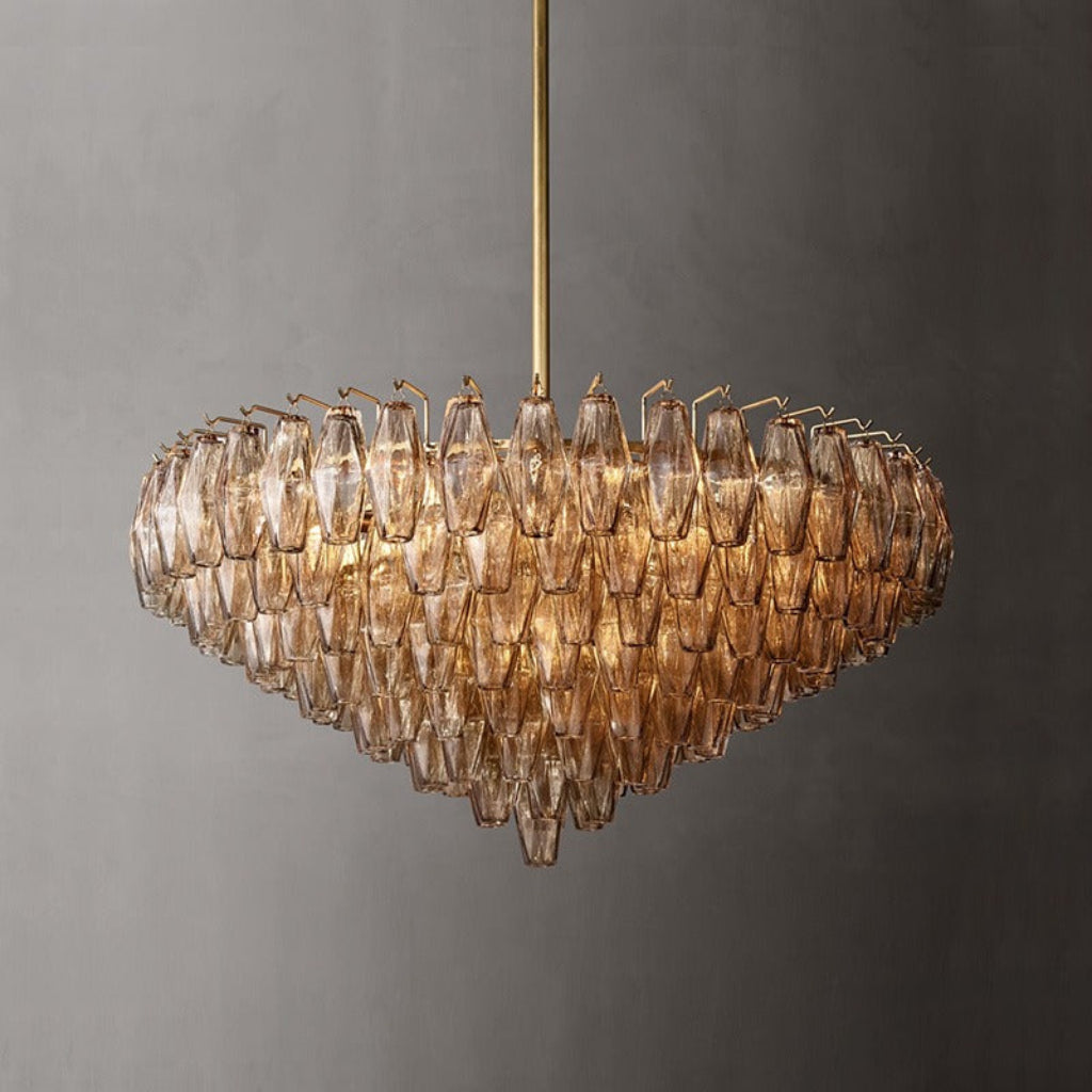 Vintage chandelier villa glass lamps