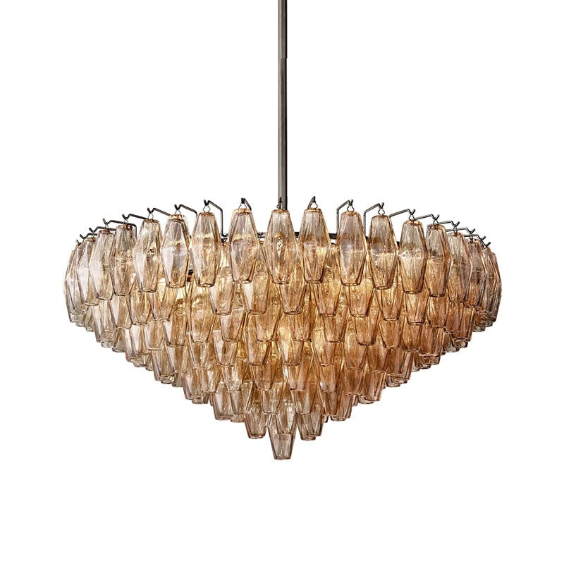 Vintage chandelier villa glass lamps