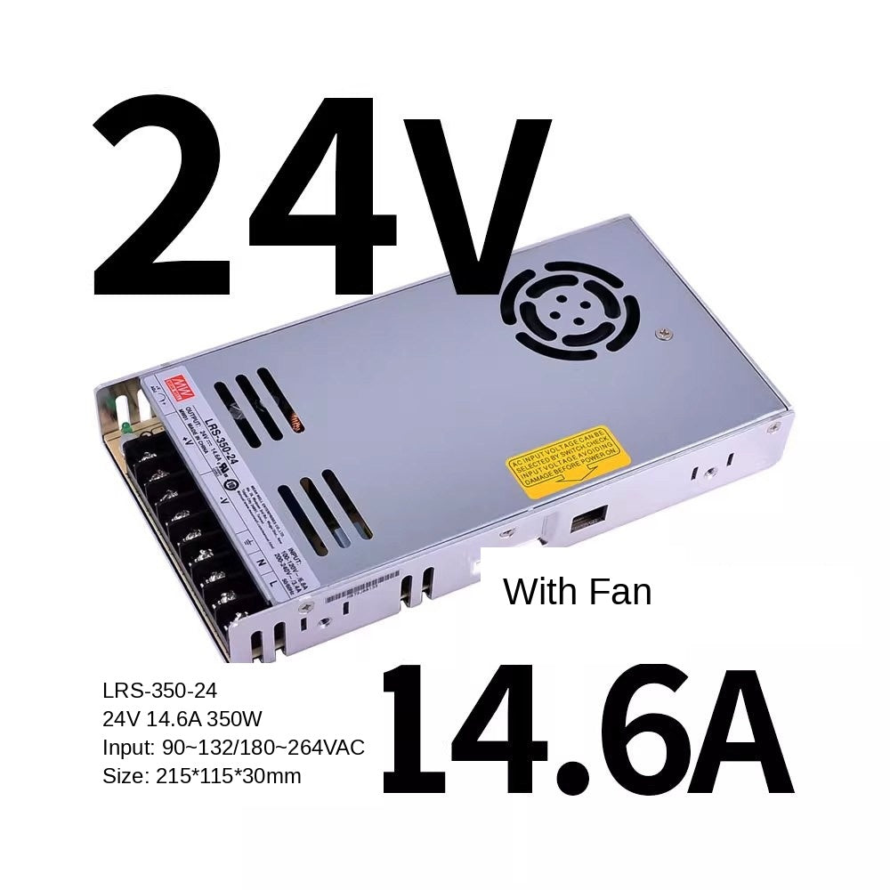 LRS-350-24 Mean Well power supply 24V 14.6A 350W with fan for LED lighting systems