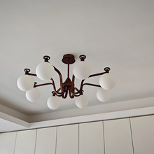 Load image into Gallery viewer, 3 4 6 8 light large chandelier magic bean chandelier round glass chandelier
