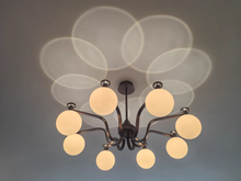 Load image into Gallery viewer, 3 4 6 8 light large chandelier magic bean chandelier round glass chandelier
