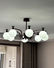 Load image into Gallery viewer, 3 4 6 8 light large chandelier magic bean chandelier round glass chandelier
