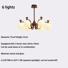 Load image into Gallery viewer, 3 4 6 8 light large chandelier magic bean chandelier round glass chandelier
