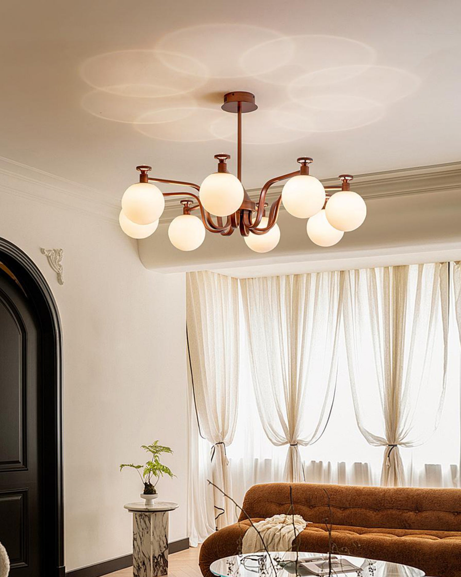 ثريا صدفية أنيقة لغرفة النوم وغرفة المعيشة وغرفة الطعام