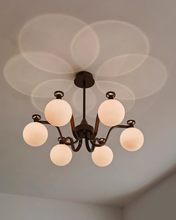 Load image into Gallery viewer, 3 4 6 8 light large chandelier magic bean chandelier round glass chandelier
