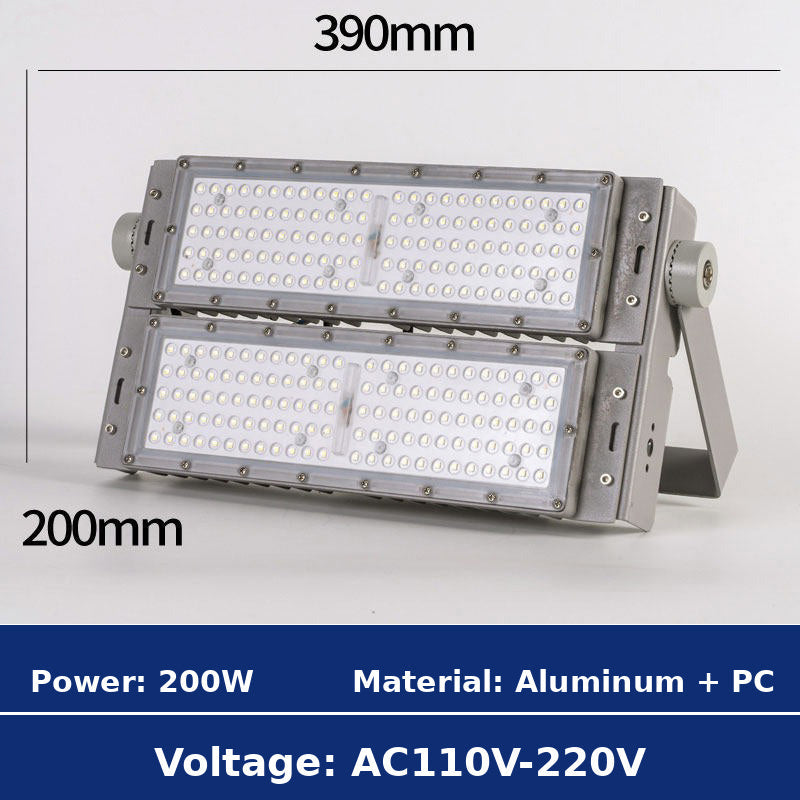200W Modular LED Flood Light 390x200mm AC110V-220V Specification