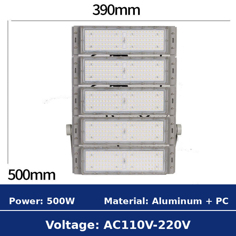 500W Modular LED Flood Light 390x500mm AC110V-220V Specification