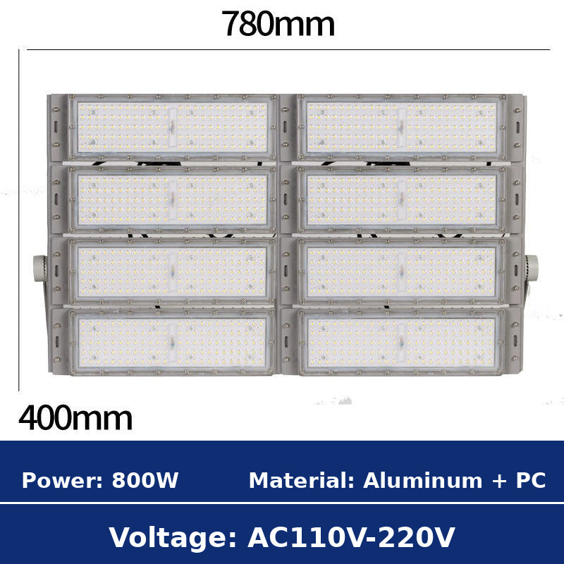 800W Modular LED Flood Light 780x400mm AC110V-220V Specification