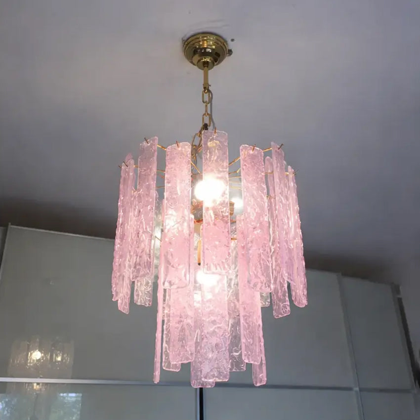 Pink Murano Glass Sputnik designer living room chandelier dining room hotel lamp