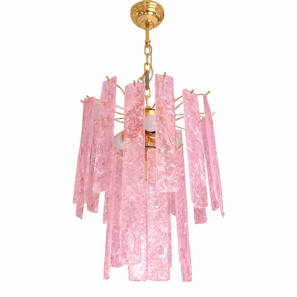 Pink Murano Glass Sputnik designer living room chandelier dining room hotel lamp