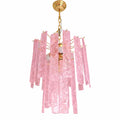 Pink Murano Glass Sputnik designer living room chandelier dining room hotel lamp