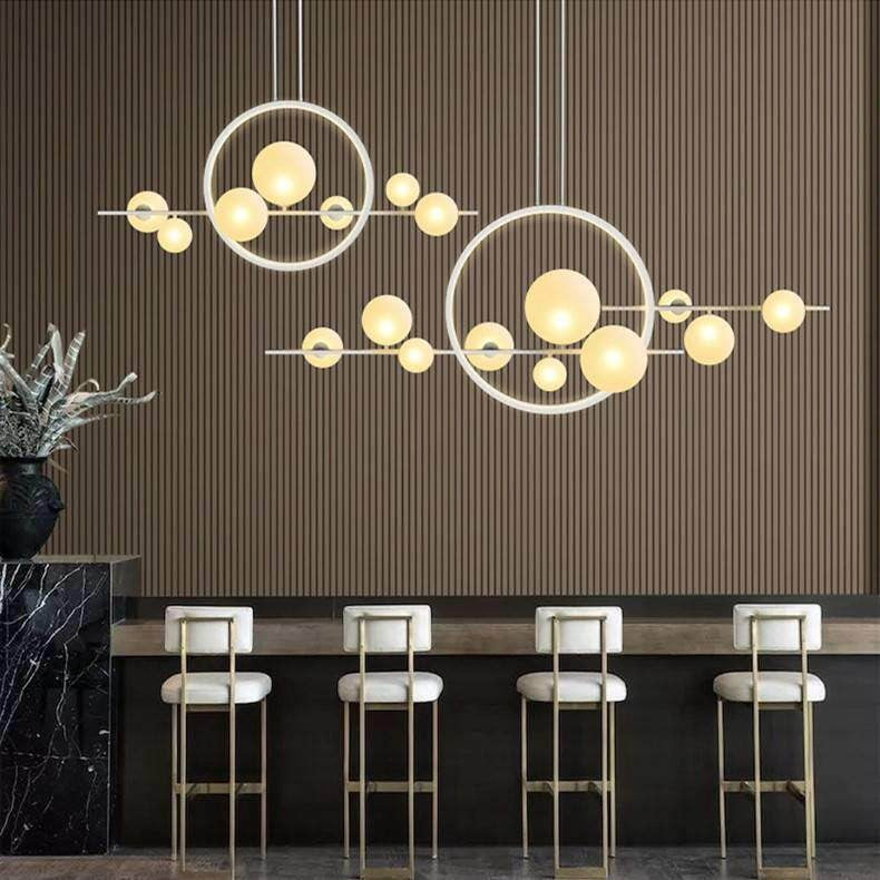 Modern glass ball chandelier for dining room and kitchen island