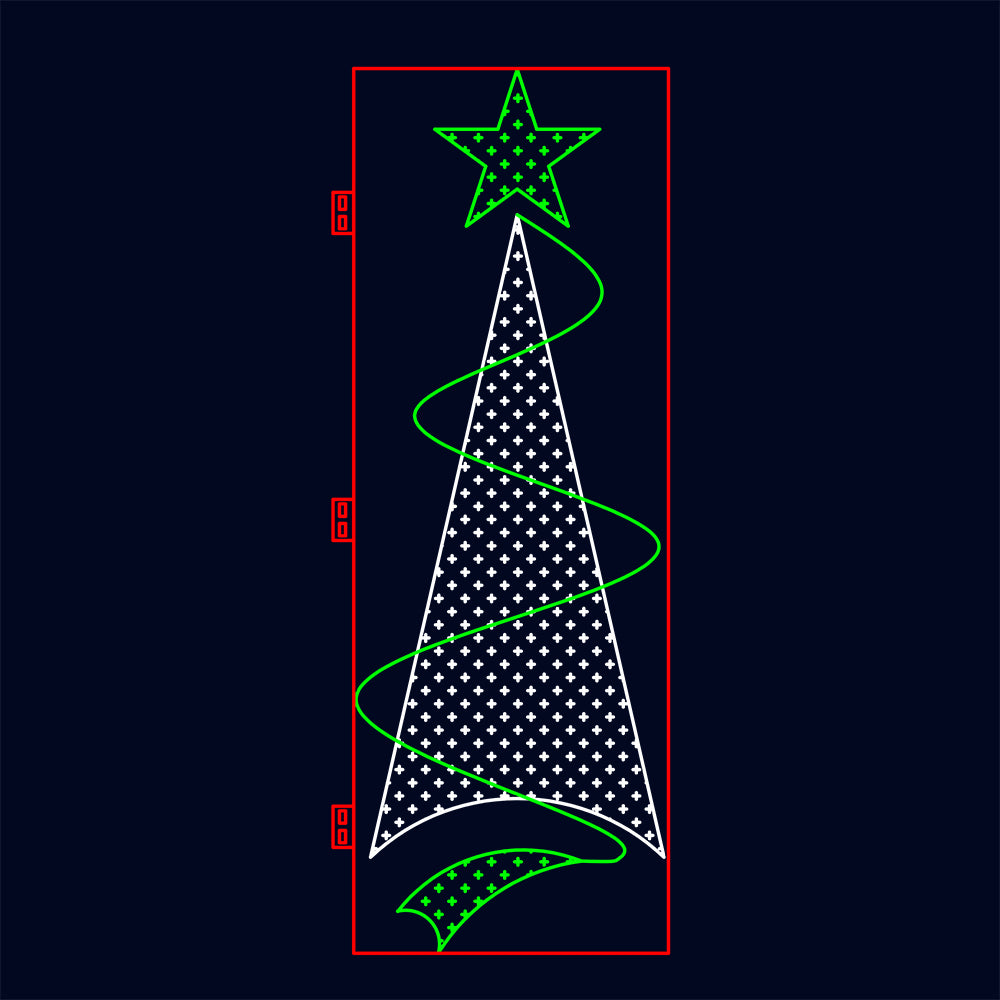 Outdoor Christmas Tree and Star Street Pole LED Motif Light