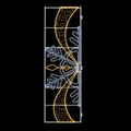 Outdoor snowflake ribbon Christmas street pole LED motif light with warm white and cool white LEDs