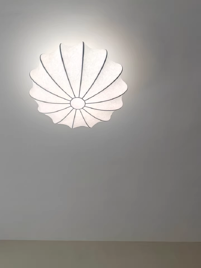 Silk lampshade pendant light white Ceiling Light Fixtures