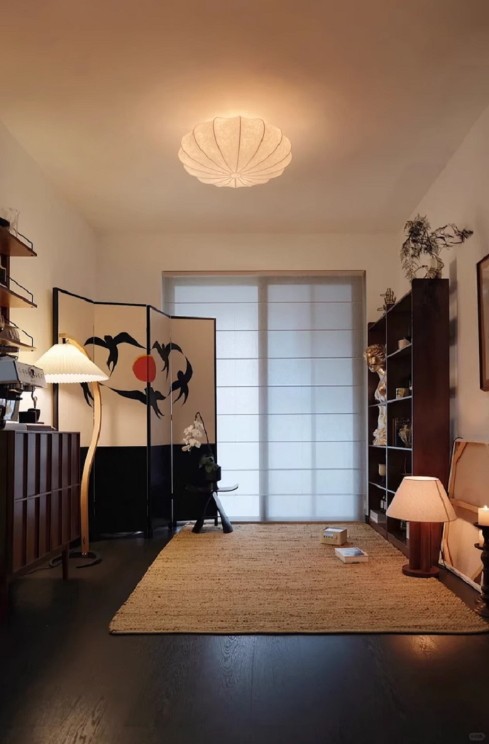 Silk lampshade pendant light white Ceiling Light Fixtures