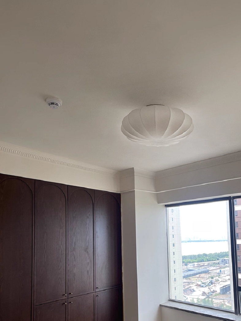 Silk lampshade pendant light white Ceiling Light Fixtures