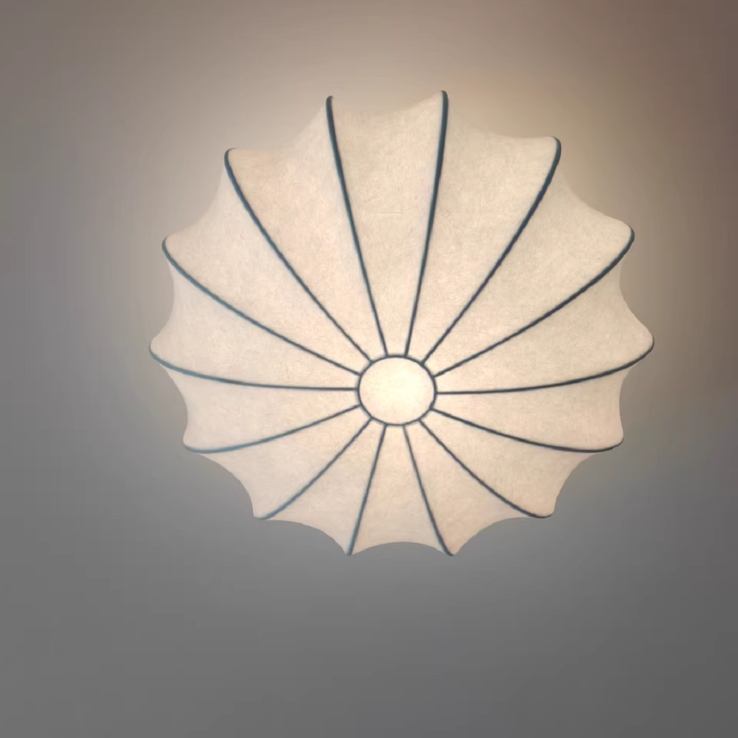 Silk lampshade pendant light white Ceiling Light Fixtures