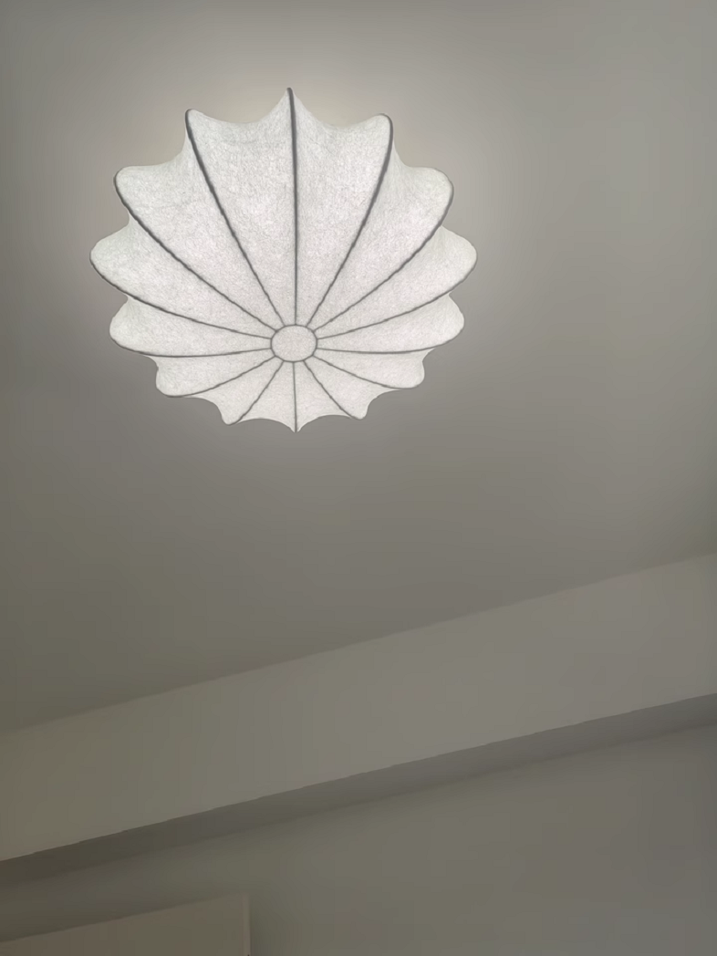 Silk lampshade pendant light white Ceiling Light Fixtures