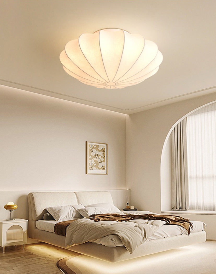 Silk lampshade pendant light white Ceiling Light Fixtures