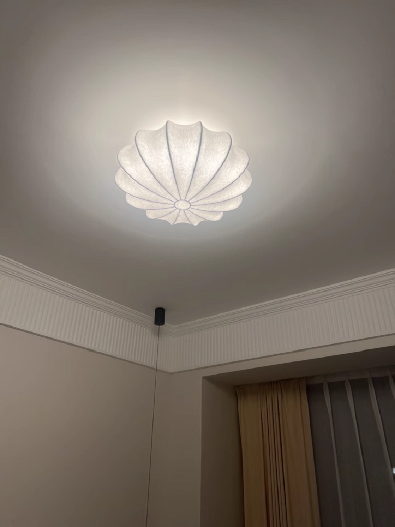 Silk lampshade pendant light white Ceiling Light Fixtures