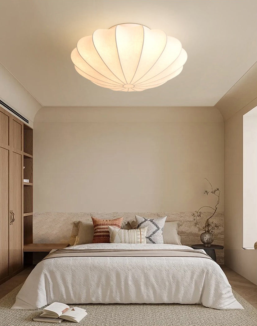 Silk lampshade pendant light white Ceiling Light Fixtures