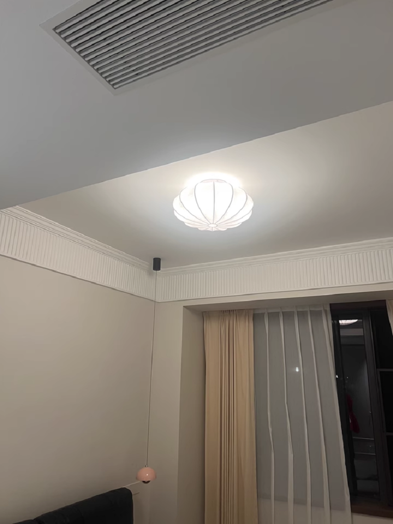 Silk lampshade pendant light white Ceiling Light Fixtures