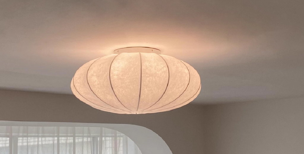 Silk lampshade pendant light white Ceiling Light Fixtures