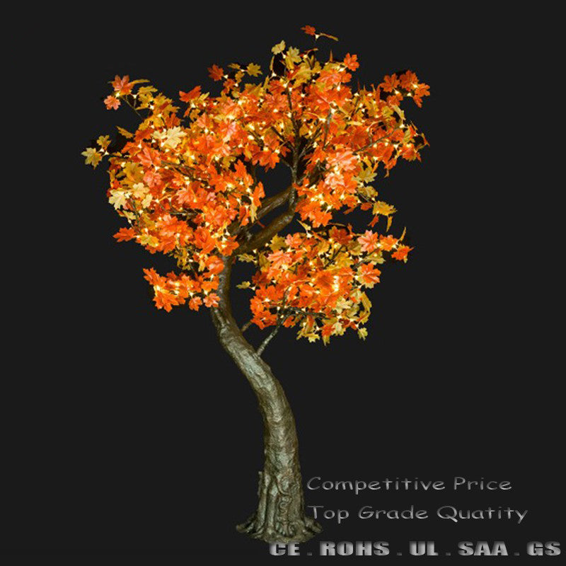 Large LED Maple Tree Display – customizable color and size, for nighttime photography backdrops from gtreelights.com