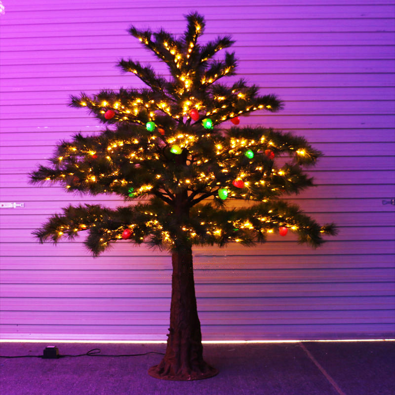 Christmas fir LED artificial tree lamp pine tree with green leaves LED illuminating tree Height:3m(9.84ft)
